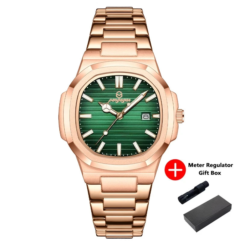 Square Stainless Steel Quartz Watch
