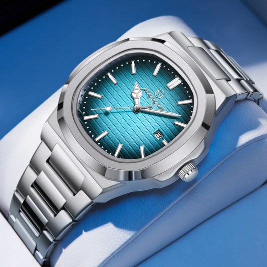 Square Stainless Steel Quartz Watch