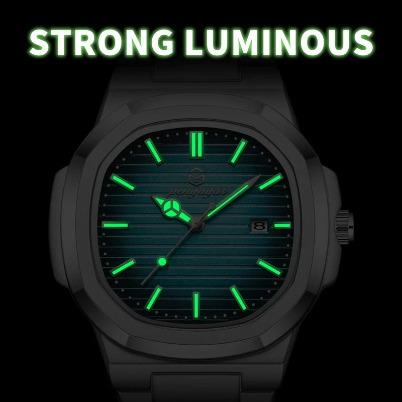 Square Stainless Steel Quartz Watch