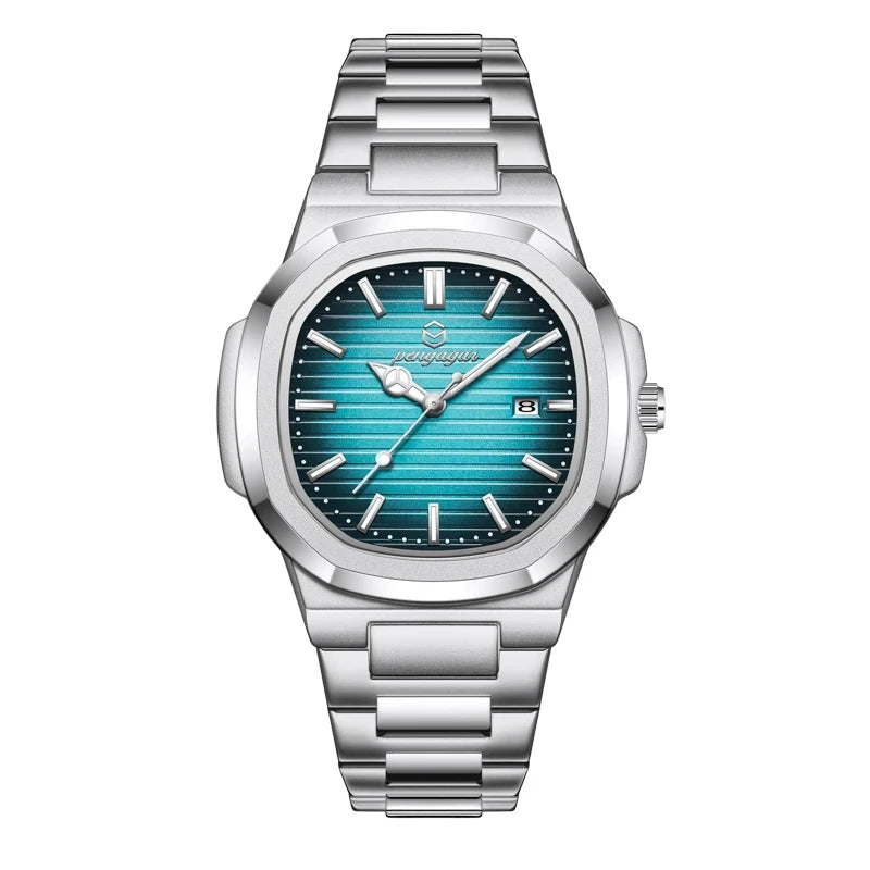 Square Stainless Steel Quartz Watch