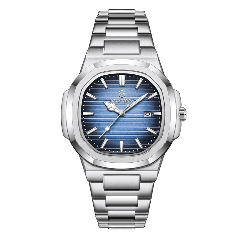 Square Stainless Steel Quartz Watch