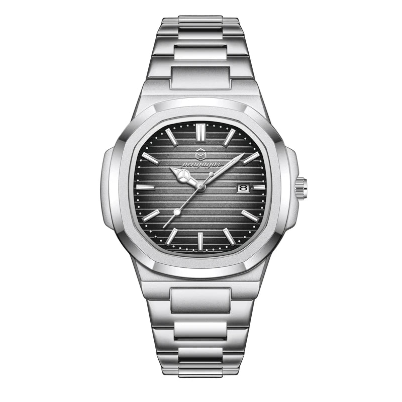 Square Stainless Steel Quartz Watch