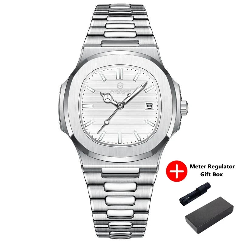 Square Stainless Steel Quartz Watch