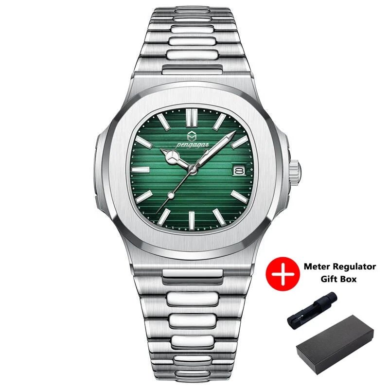 Square Stainless Steel Quartz Watch